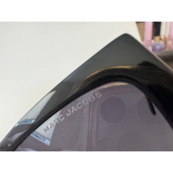 Marc Jacobs Cateye Sunglasses Womens Black Polarized 57mm Square Gray 145 - Picture 5 of 12